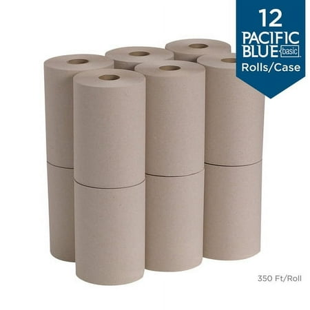 Georgia Pacific Blue Basic Recycled Paper Towels, 26401, Brown, 12 Count