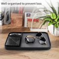 thumbnail image 5 of Leather Tray, Stylish and Organized Multifunctional Tray, for Table Entryway, Premium PU Leather, Catchall Tray for Keys, Watch, Wallet, Jewelry, and More (Black Frame), 5 of 7