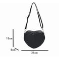 thumbnail image 2 of CSStudio Elegant Shoulder Bag Heart Shape PU Leather Small Handbag with Crossbody Strap, 2 of 7