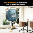 thumbnail image 6 of FITUEYES Rolling TV Stand up to 70 inch with Wheels,Black, 6 of 9