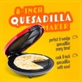 thumbnail image 3 of Taco Tuesday 6-Wedge Electric Quesadilla Maker with Extra Stuffing Latch, Red 8”, 3 of 6