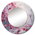 thumbnail image 2 of Designart "Charm of Leaves in a Moody Overcast I" Leaves Rund Mirror For Wall Decor - Large Red Round Print Mirror - Round Traditional Mirror - Wall Mounted Round Large Mirror - 36" x 36", 2 of 6