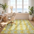 thumbnail image 3 of Design&I 8'x10' Washable Area Rug Extra Large Skid-Resistant Low Profile Pop Art Mod Fruit Print With Vintage Polka Dot Accents Banana Flowing Dynamic for Living Room, Family, 3 of 7