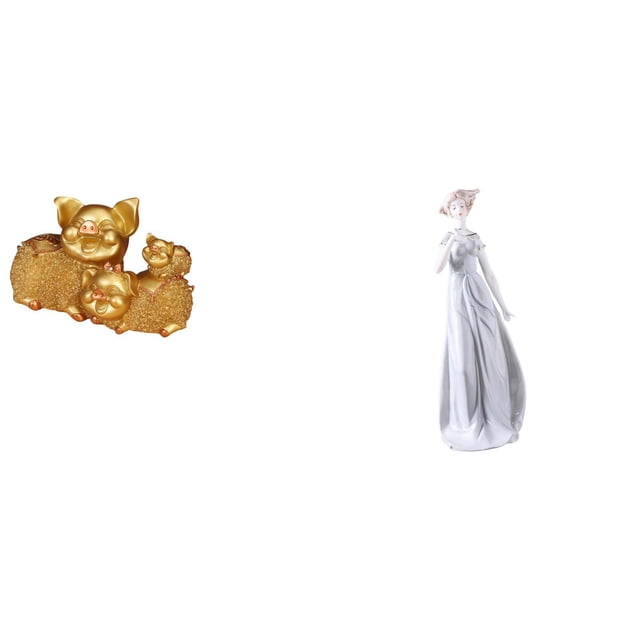 Figura de escritorio,Figura de cerdo de la suerte para decoración de escritorio de oficina y hogar,Colección de estatuas de animales,regalo de inauguración de la casa,Figura de