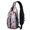 Halloween Ghost Skull Lilac Pattern, variant on Halloween Ghost Skull Lilac Pattern Sling Backpack, Casual Day Sling Pack with Earphone Port, Breathable Padded Back Gift Ideas for Hiking Cycling Walking