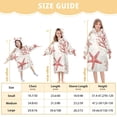 thumbnail image 4 of FORMRS Wearable Blanket Hoodie with Sleeves for Kids Cozy Flannel Sweatshirt, White Starfish, 4 of 7