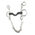 thumbnail image 3 of Horse Mouth Bit, Stainless Steel Snaffle Bit, All Purpose Snaffle Bits With Hook And Binocular Chain, Loose Ring Snaffle Horse Racing Accessory For Outdoor Training, 3 of 8