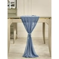 Coolmade 10ft Dusty Blue Chiffon Table Runner, 29x120 Inches, Romantic