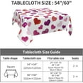 thumbnail image 5 of Valentines Tablecloth Square 60 Inch,Colorful Love Heart Table Cloth,Stain Resistance Polyester Valentine''s Day Table Covers for Kitchen Dining,Small Tablecloth for Parties Picnic, 5 of 5
