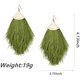 thumbnail image 5 of Pendientes largos de flecos temperamento - verde militar Adepaton LRWJ272-5, 5 of 7