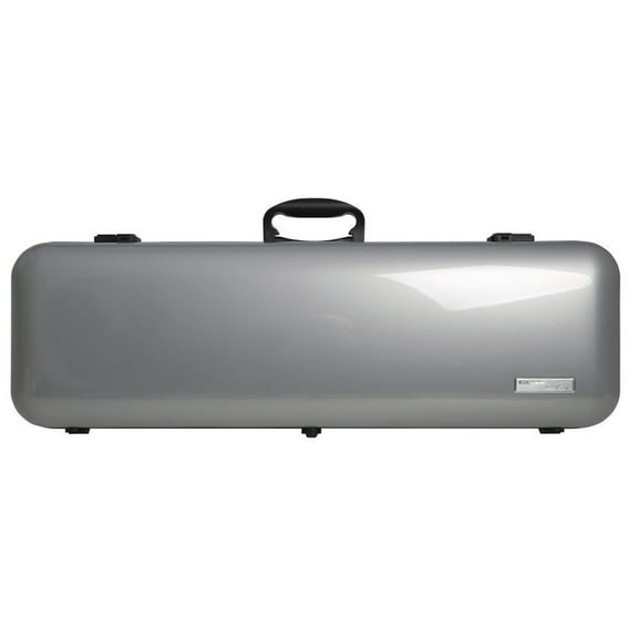 GEWA Air 2.1 4/4 Oblong Violin Case - Metallic Silver/Black High Gloss