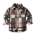 thumbnail image 2 of Kureaily Kids Toddler Baby Unisex Unisex Autumn Winter Plaid Tops Long Sleeve Shirt Coat Jacket Cardigan Clothes Unforgotten Coat Toddler Snow Jacket Boy 5-6 Years, 2 of 9