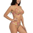 thumbnail image 2 of Daiia Yellow Flowers Women's Bikini Set Two Piece Swimsuit High Waisted Bikini Adjustable Straps Bikini Perfect for Beach, Pool, and Summer Vacation-XX-Large, 2 of 9