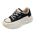 thumbnail image 2 of IUJSOY Sneakers for Women Lace up Thick Soled Non-Slip Walking Shoes Platform Casual Sports Shoes, 2 of 6