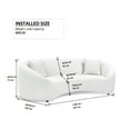 thumbnail image 4 of 3 Seater Curved Chenille Velvet Modern Sofa / Fresh Look for Primary Living Areas, 4 of 4
