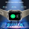 thumbnail image 7 of Blackview 2.01-inch Military Smart Watches for Men,100+ Sport Modes/Call Receive/Dial/IP68 Waterproof,Smartwatch compatible with iPhone Android,Khaki, 7 of 7