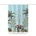 thumbnail image 1 of 1 cortina de ducha, planta, elefante, árbol, cortina de baño, antimoho, tela de poliéster impermeable, cortina de baño, 180x180cm JAMW Sencillez, 1 of 5