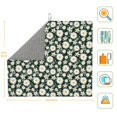 thumbnail image 3 of Rocae White Daisies and Bee for Drying Mat for Kitchen 16*18 inch Easy to Clean Dish Rack Pad, 3 of 8