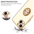 thumbnail image 2 of CRKMGS-for iPhone 13 Case, Phone Case iPhone 13, Slim Fit 360° Ring Holder Shockproof Kickstand Magnetic Car Mount Supported Non-Slip Protective Women Girls Boys Cover for iPhone 13 6.1 Inch, White, 2 of 4