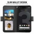 thumbnail image 2 of Mobile Phone Cover Pixel 3xl 3 Card Slots Bag Leather Protective Cover with Magnetic Closure Black, 2 of 7