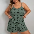 thumbnail image 2 of LIIPEE Summer T Shirt Shorts Plus Size Women Sleepwear Pajamas Large Size Home Wear Casual Set Breathable Homewear, 2 of 3