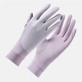 thumbnail image 2 of UV Gloves for Women Full Finger Touchscreen Cooling Ice Silk Gloves Honeycomb Silicone Non Slip Gloves for Driving Cycling Golf Free Size, 2 of 6