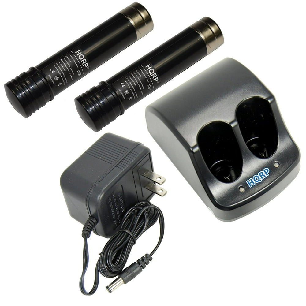 HQRP Two Batteries and Battery Charger for Black & Decker Versapak