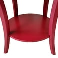 thumbnail image 4 of Roundhill Furniture Perth Round End Table with Shelf, Red, 4 of 7