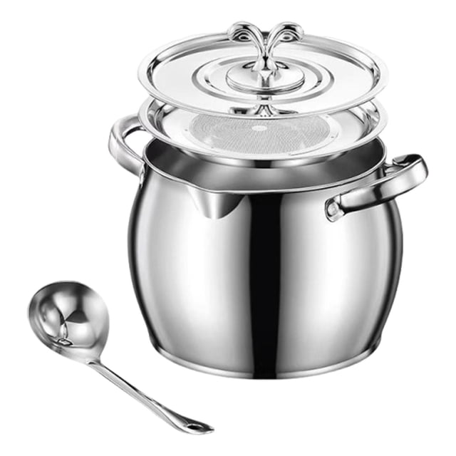 Luzkey Grease Collection Container with Sieve, Oil Storage Can, Multi-purpose Oil Container with Practical Handle, Large Capacity, Kitchen Accessory Made of 3.5L
