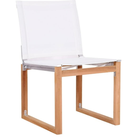 Meridian Furniture Tulum Off White Water Resisting Outdoor Dining Side Chair