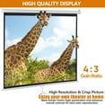 thumbnail image 3 of ZENY 72inch 4:3 HD PVC Manual Projection Screen Retractable Wall & Ceiling Mounting, 3 of 13