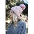 thumbnail image 2 of Cable Knit Pom Beanie, 2 of 7