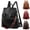 Black, variant on Fashion Leather Backpack for Women Detachable Wide Strap Crossbody Purse Stylish College Schoolbag Travel Shopping Daypack Black