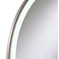 thumbnail image 6 of Jocelyn Round Table Top LED Vanity Mirror White Marble Base, Chrome, 6 of 7
