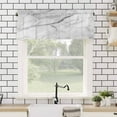 thumbnail image 4 of White Marble Valances for Windows Grey White Abstract Art Rod Pocket Curtain Valance Window Treatment Short Curtains for Kitchen Living Room, 60"x18", 4 of 5