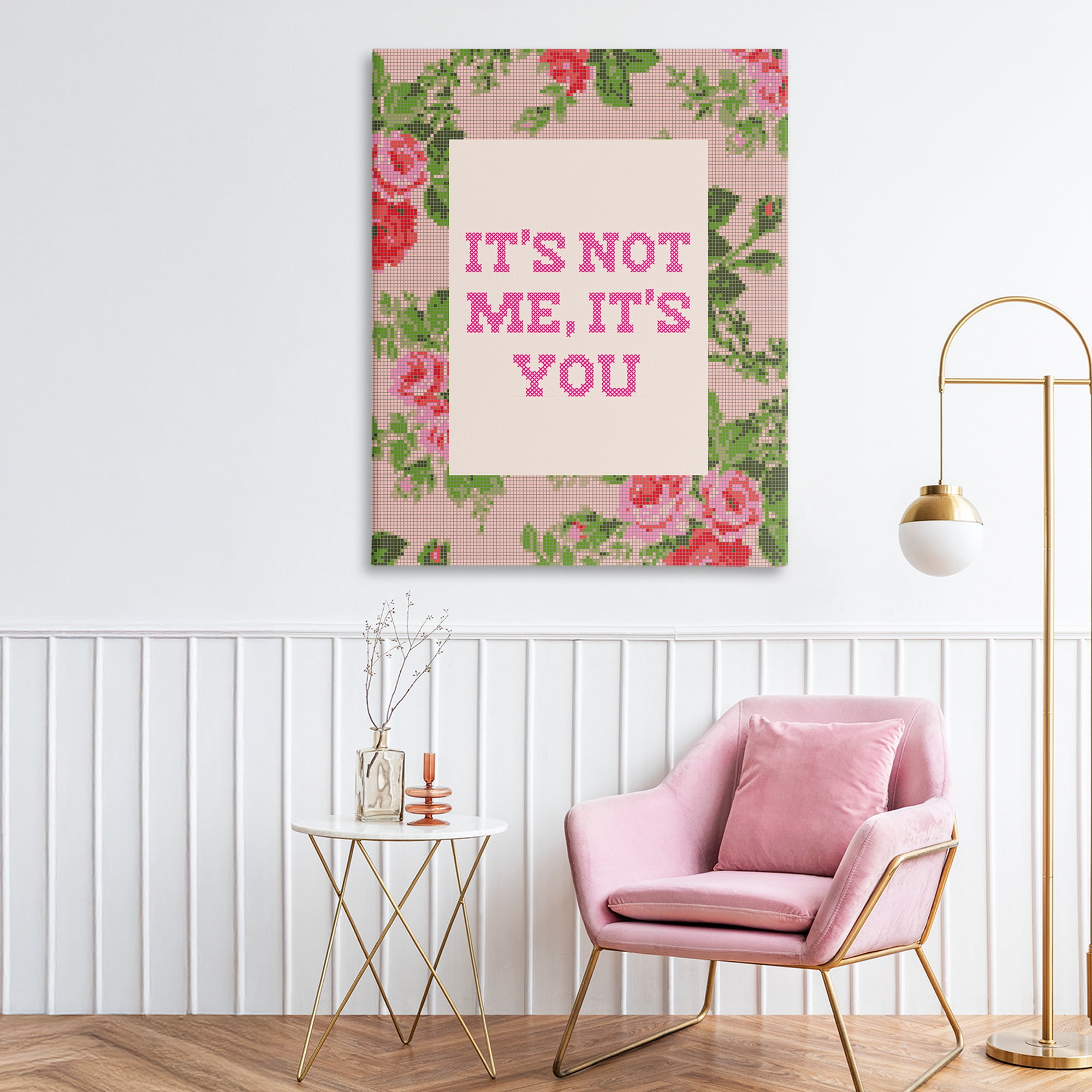 Stupell Industries Not Me It's You Faux Cross Stitch Canvas Wall Art, design by Lil' Rue