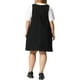 thumbnail image 4 of GRACE & GRANDEUR Vestido de mezclilla sin mangas para mujer de talla grande, falda casual de verano midi con bolsillos 3X negro, 4 of 8