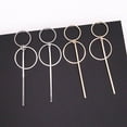 thumbnail image 5 of Fashion Simple Punk Earrings Gold Silver Color Tassel Long Section Size Circle Pendant For Ladies Gifts, 5 of 5