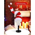 thumbnail image 4 of Sombrero de fieltro de duende navideño de 2 piezas, sombrero de Papá Noel a rayas largas, accesorios navideños de felpa para mujeres y hombres (estilo elegante), 4 of 5
