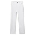thumbnail image 2 of GBSYEWXS Childred Little Girls Trousers Khakis Daily Wear Comfortable Slim Straight Elastic Waist White Pants Size 5-6 Years, 2 of 8