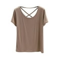 thumbnail image 1 of Tops de Sujetador de Yoga para Mujeres, Cuello Redondo Corto de Moda, Blusas a Rayas de Impresión, Tops de Cuello Redondo para Mujeres, 1 of 9