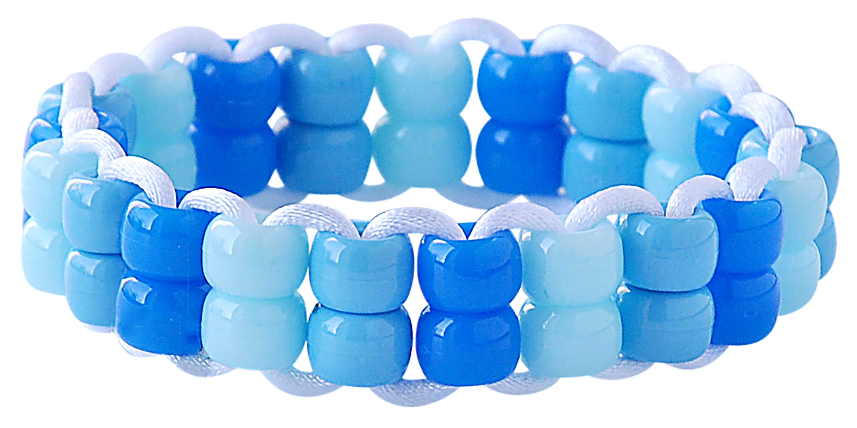 (3 pack) Hello Hobby Pony Bead Mix, Blue, 500 Pieces, Plastic Craft Beads for Jewelry Making and DIY Projects