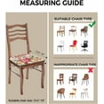 thumbnail image 3 of Dining Room Chair Seat Covers Set of 4, Vintage Merry Christmas Gingerbread Man Removable Stretch Chair Seat Cushion Slipcovers Protector for Holiday Party Festival Decoration Beige Red, 3 of 6