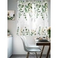 thumbnail image 5 of Sheer Curtains 72 Inches Long, Sage Green Eucalyptus Light Filtering Window Curtains for Living Room, Watercolor Spring Weeping Botanical Rod Pocket Voile Sheer Curtain Drapes, 52"W x 72"L, 2 Panels, 5 of 8