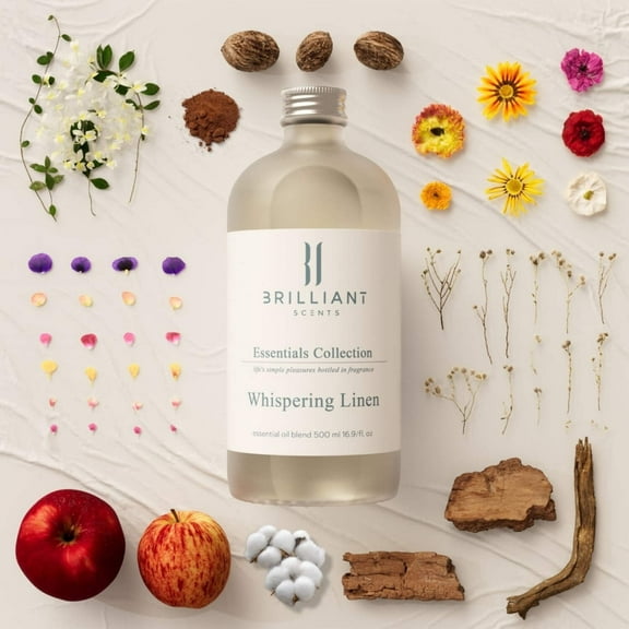 Brilliant Scents - Whispering Linen | Luxury Home & Business Scent | Apple, Cotton - Fragrance Oil - 500ml