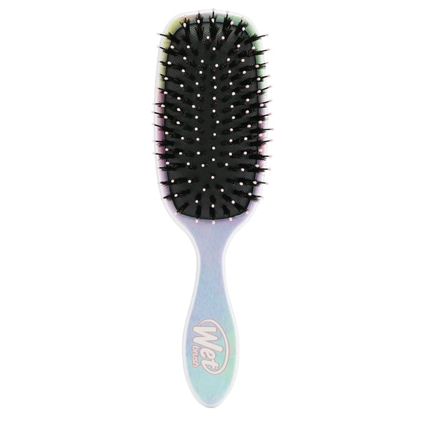 Wet Brush Shine Enhancer Paddle Brush Color Wash Stripes - Cepillo desenredante para el cabello con cerdas ultra suaves impregnadas con aceite de argán natural Desenreda brillante y alisa el cabello h