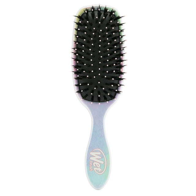 Wet Brush Shine Enhancer Paddle Brush Color Wash Stripes - Cepillo desenredante para el cabello con cerdas ultra suaves impregnadas con aceite de argán natural Desenreda brillante y alisa el cabello h