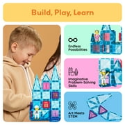 PicassoTiles Mini Magnetic Tiles for Kids – 71PCS STEM Construction Building Blocks Travel Toy Set