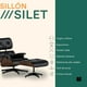 thumbnail image 2 of Mubson Sillon Lounge con Ottoman De Piel Genuina Silet Negro, 2 of 5