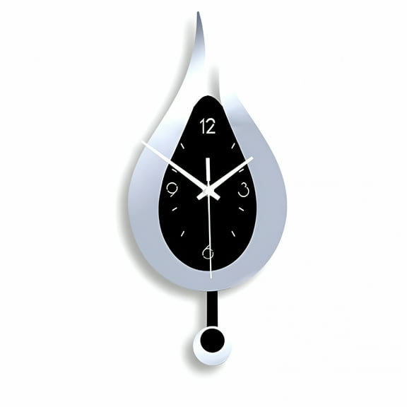 DESIGNICE Modern Water Dropping Design Wall Clock for Creative Acrylic Pendulum Clock for Home Bedroom Living Room Office Decoration